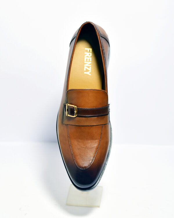premium brown leather shoes men