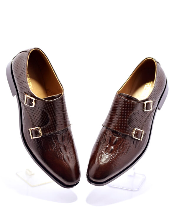 premium leather monk men formal shoes