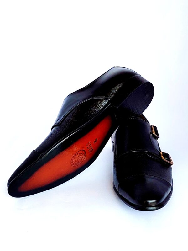 monk strap leather shoes