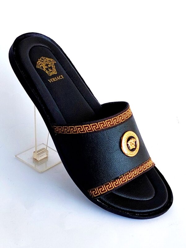 versace slippers slides black 3