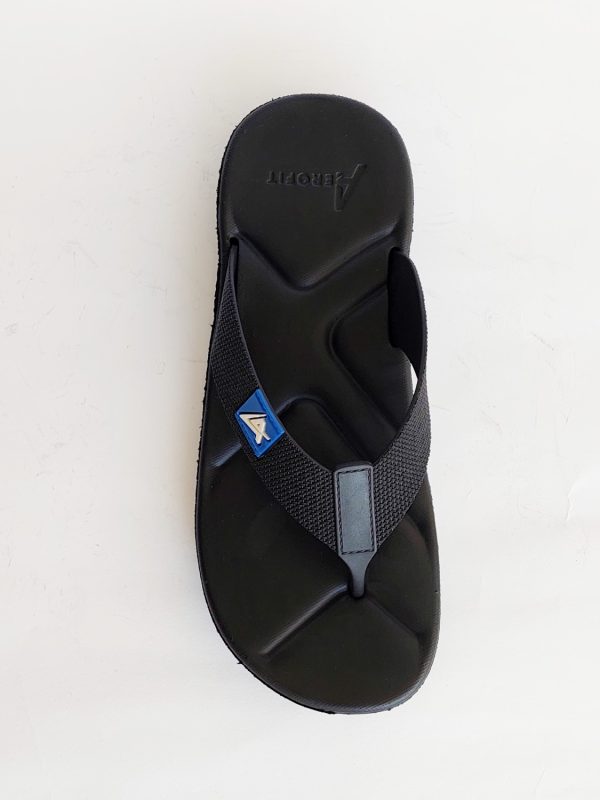 aerofit flipflop slippers black blue 3