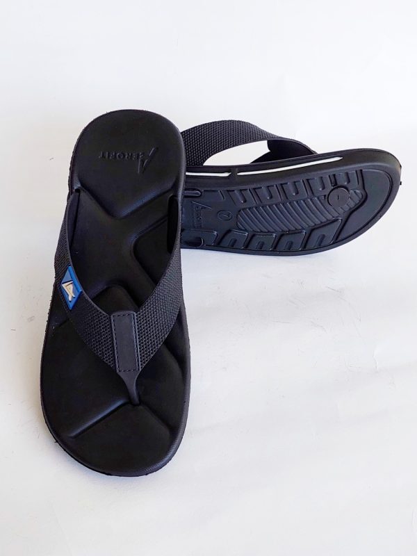 aerofit flipflop slippers black blue 5