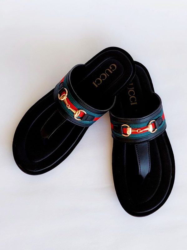gucci 3 slippers black 2