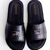 gucci slippers textured black 2