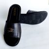 gucci slippers textured black 5