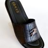 gucci slippers textured black 6