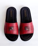gucci slippers textured maroon 2
